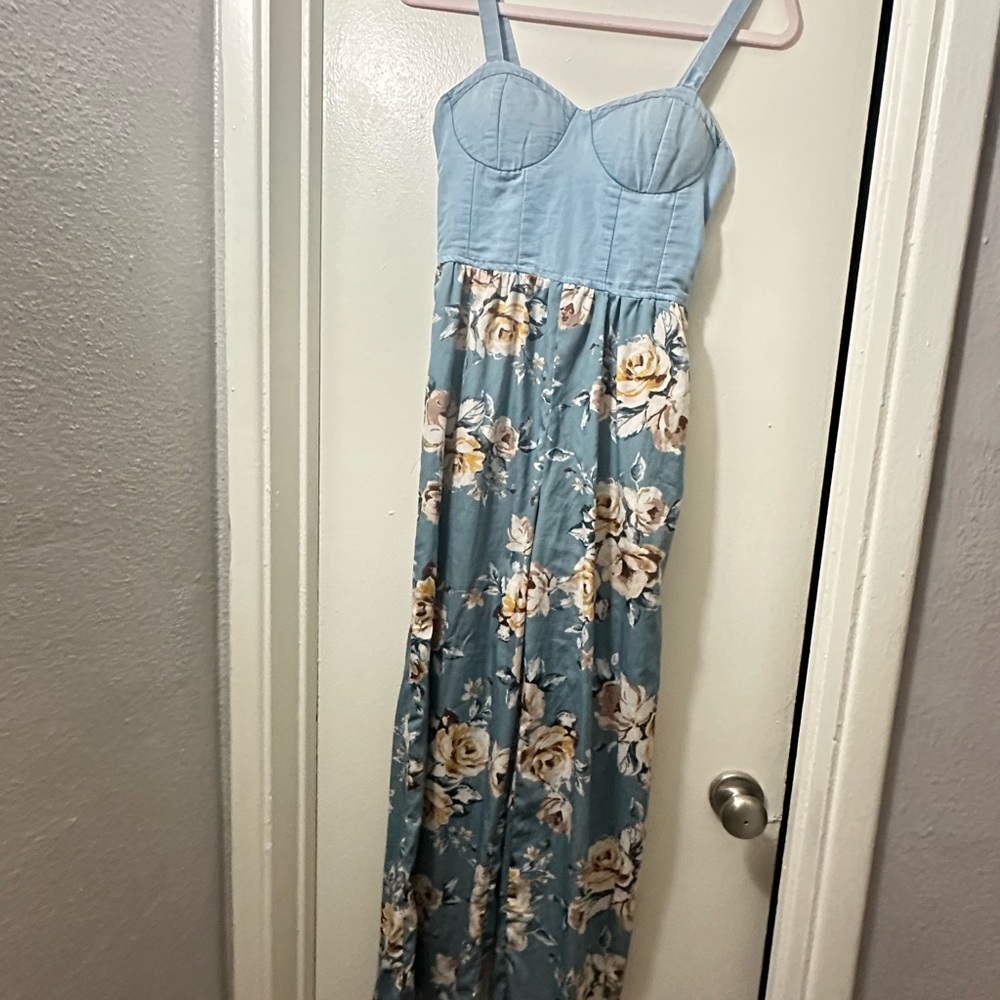 Floral Blue Women's Jumpsuit